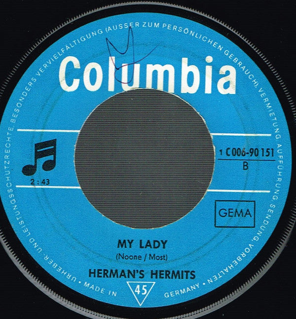 Herman's Hermits : My Sentimental Friend  /  My Lady (7", Single)