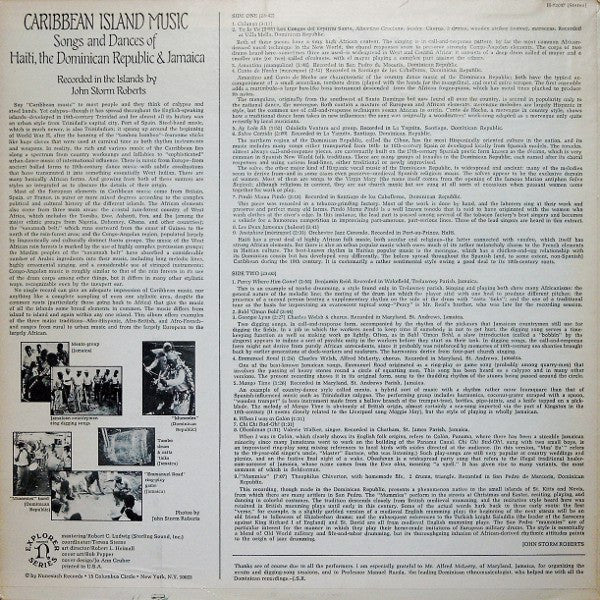 Various : Caribbean Island Music, Songs And Dances Of Haiti, The Dominican Republic & Jamaica (LP, Comp)