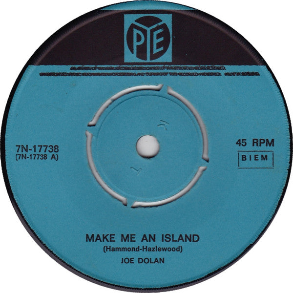 Joe Dolan : Make Me An Island (7", Single)