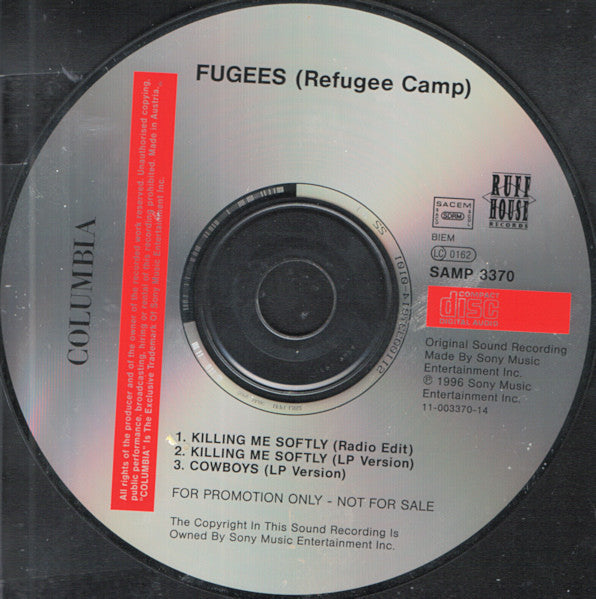 Fugees : Killing Me Softly (CD, Single, Promo)