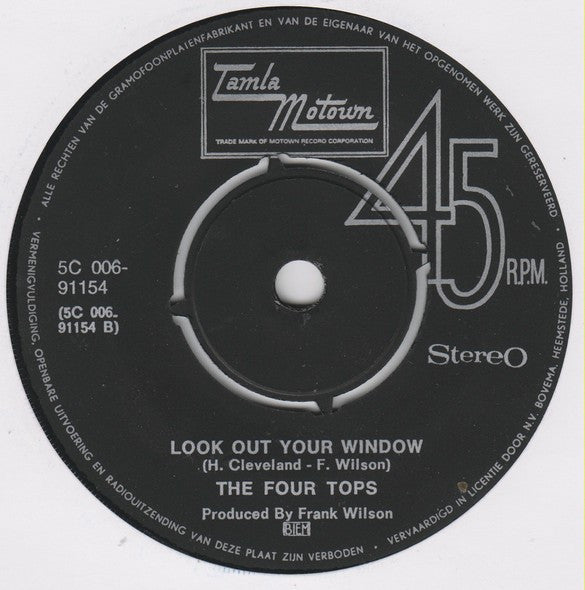 Four Tops : Barbara's Boy / Look Out Your Window (7")