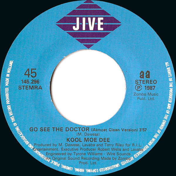 Kool Moe Dee : Go See The Doctor (7", Single)