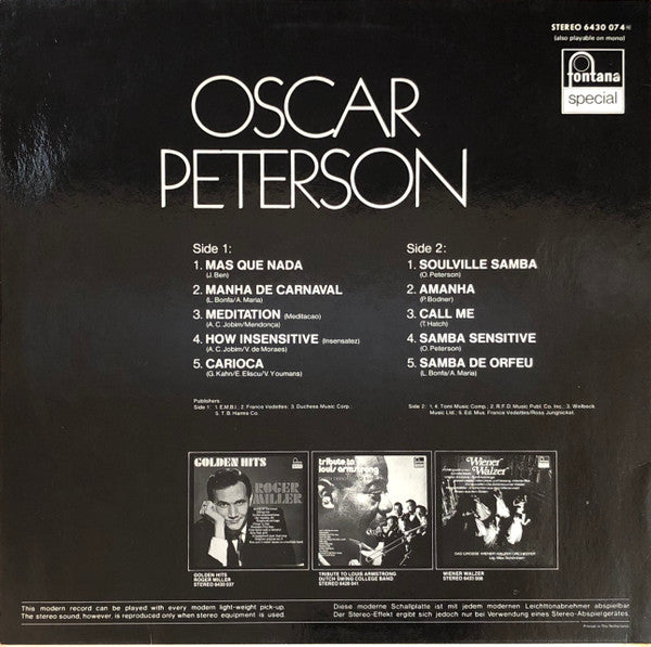 Oscar Peterson : Oscar Peterson (LP, Album, RE)
