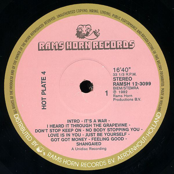 Various : Hot Plate 4 (12", S/Sided, Mixed)