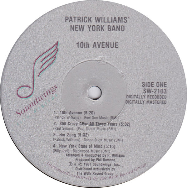 Patrick Williams' New York Band : 10th Avenue (LP, Album)