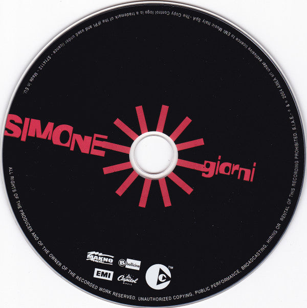 Simone Tomassini : Giorni (CD, Album, Copy Prot.)