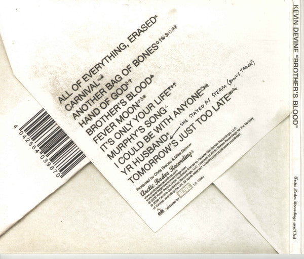 Kevin Devine : Brother's Blood (CD, Album)