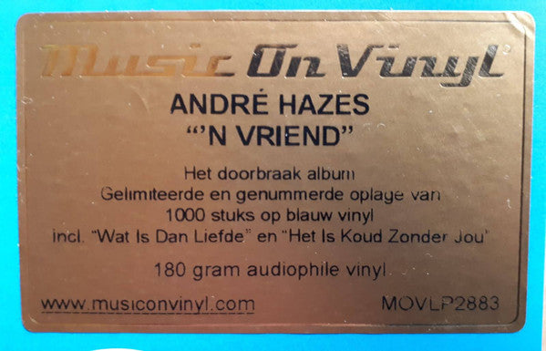 André Hazes : 'n Vriend (LP, Album, RE, Blu)