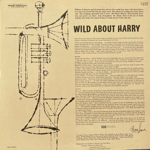 Harry James And His Orchestra : Wild About Harry (LP, Album, Mono, RE)