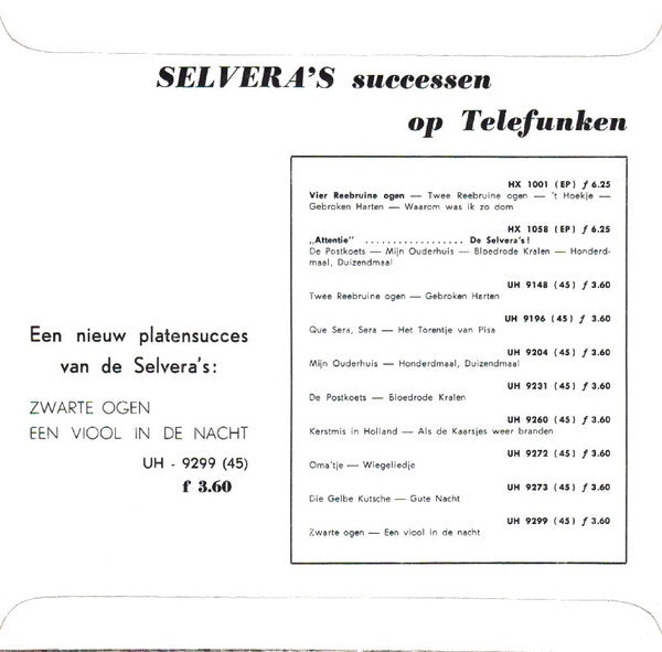 De Selvera's : De Postkoets / Bloedrode Kralen (7", Single, Mono)
