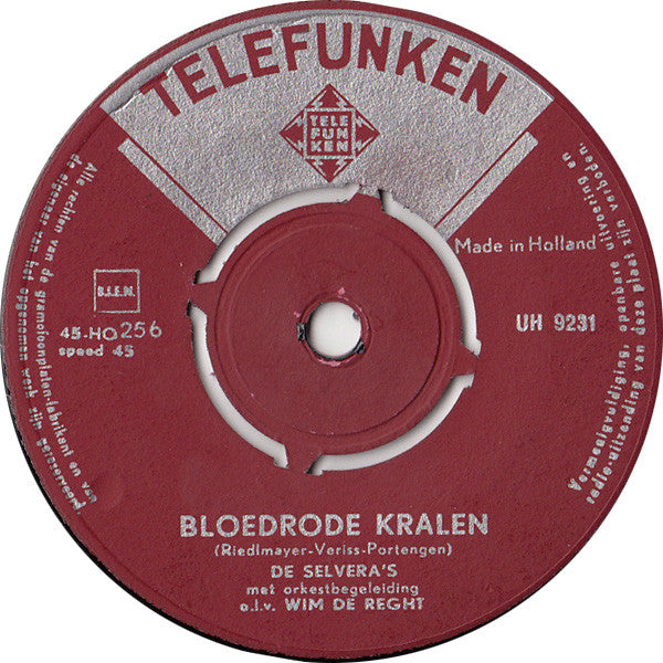 De Selvera's : De Postkoets / Bloedrode Kralen (7", Single, Mono)