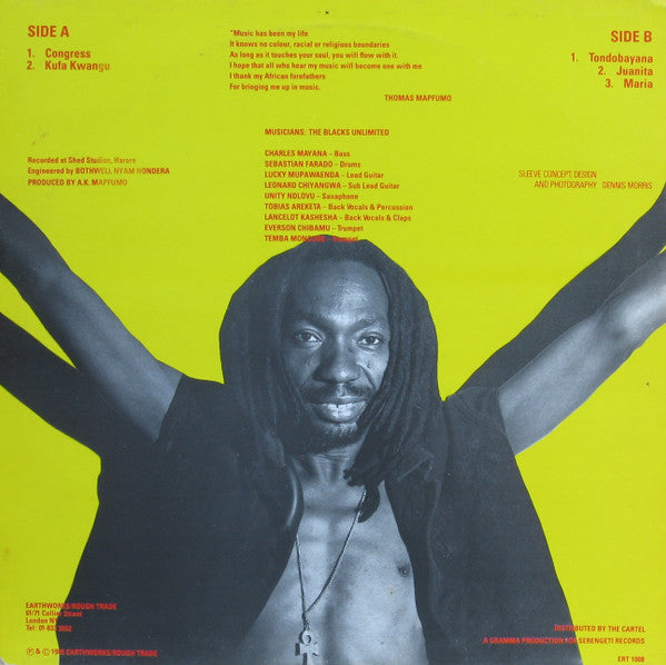 Thomas Mapfumo And The Blacks Unlimited : Mr Music (LP, Album)