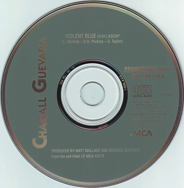 Chagall Guevara : Violent Blue (CD, Single, Promo)