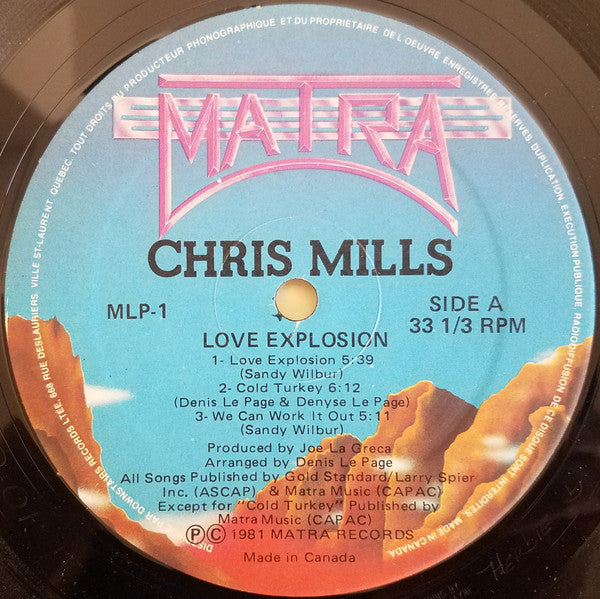 Christopher Mills (2) : Chris Mills (LP, Album)