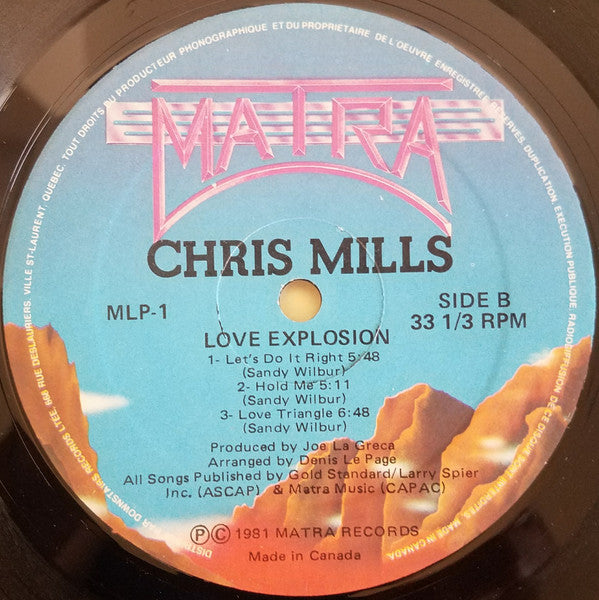 Christopher Mills (2) : Chris Mills (LP, Album)