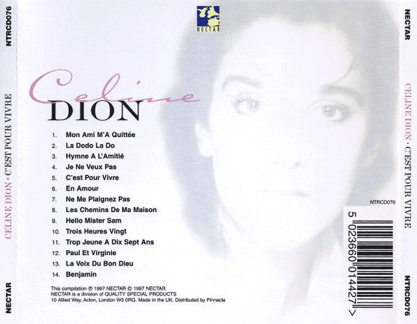 Céline Dion : C'est Pour Vivre -The French Love Album (CD, Comp)