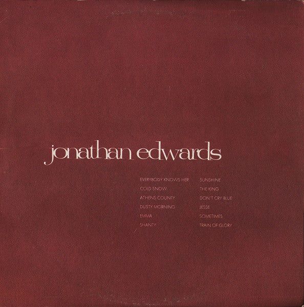 Jonathan Edwards (2) : Jonathan Edwards (LP, Album, RI )