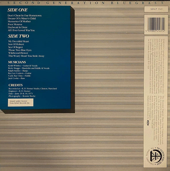 Keith Whitley & Ricky Skaggs : Second Generation Bluegrass (LP, RE)