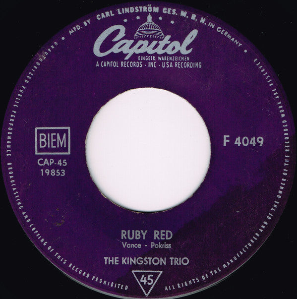 Kingston Trio : Tom Dooley (7", Single)