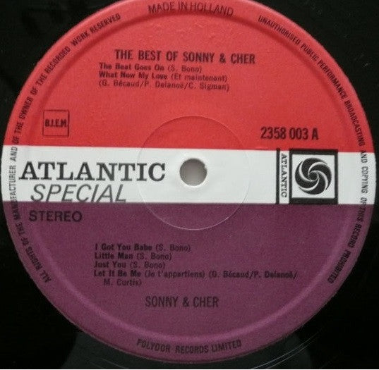Sonny & Cher : The Best Of Sonny & Cher (LP, Comp, RE)