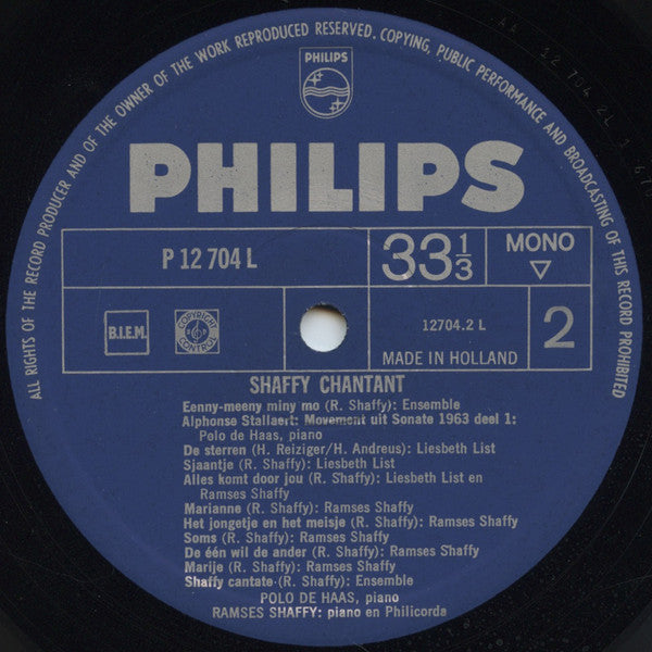Ramses Shaffy / Liesbeth List / Loesje Hamel / Joop Admiraal / Polo De Haas : Shaffy Chantant (LP, Album, Mono)