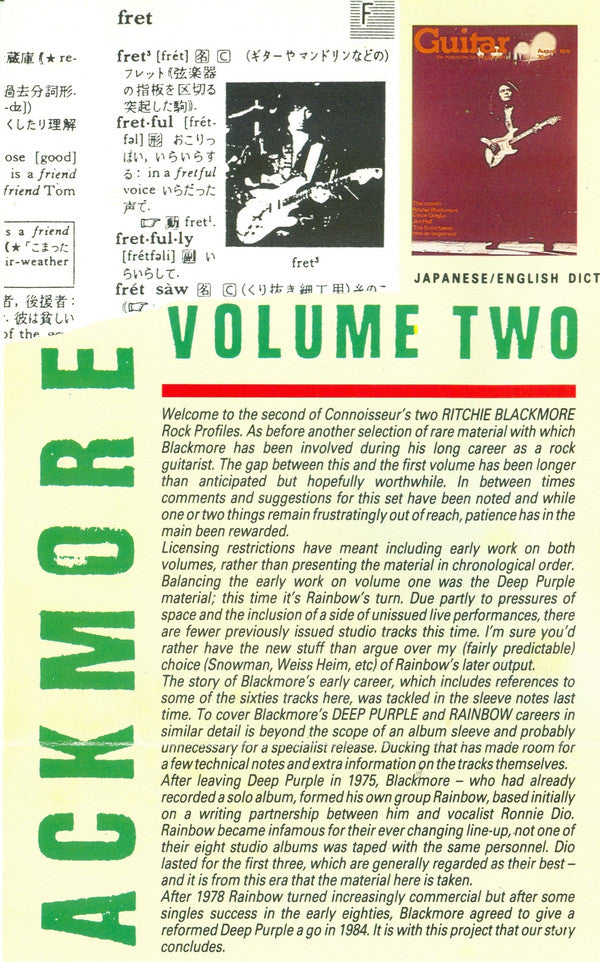 Ritchie Blackmore : Connoisseur Rock Profile Collection Volume Two (CD, Comp)