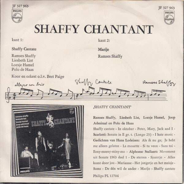 Shaffy Chantant / Ramses Shaffy : Shaffy Cantate / Marije (7", Single)