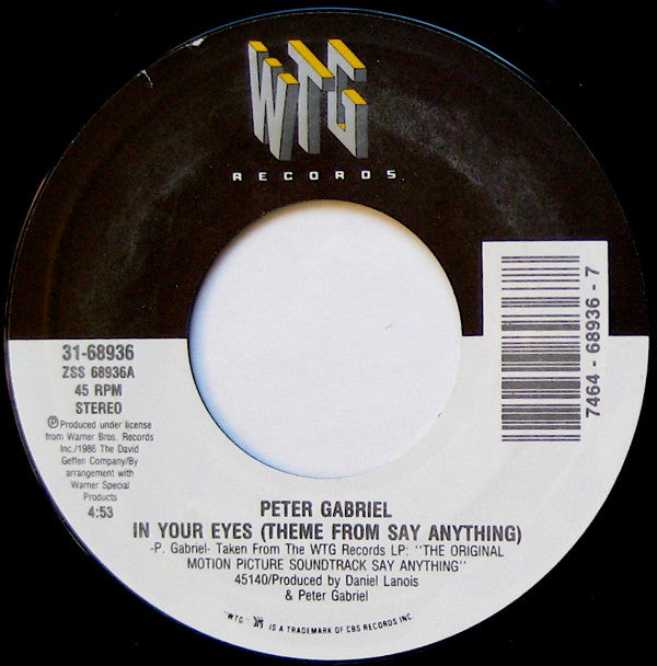 Peter Gabriel / Fishbone : In Your Eyes / Skankin' To The Beat (7", Single)