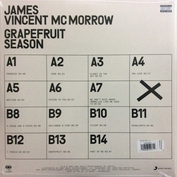 James Vincent McMorrow : Grapefruit Season (LP, Album, Ltd, Ros)