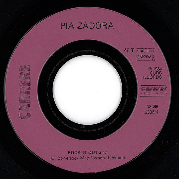 Pia Zadora : Rock It Out (7", Single)