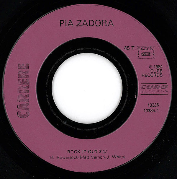 Pia Zadora : Rock It Out (7", Single)