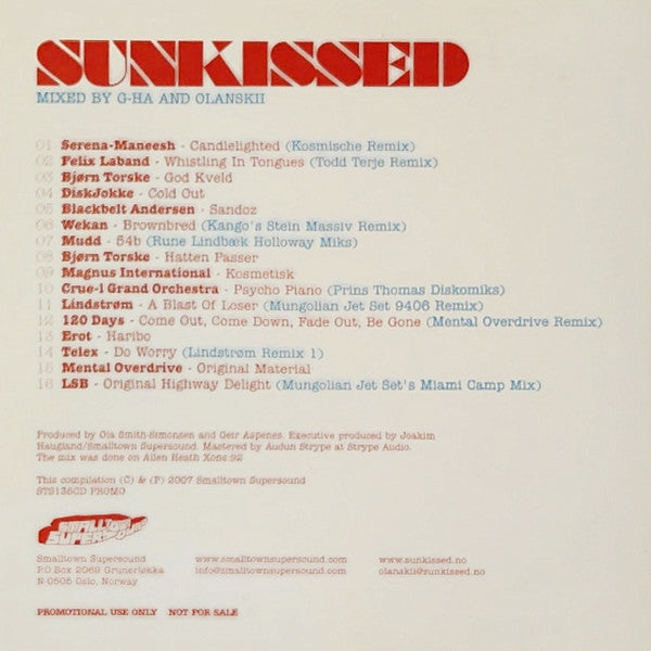 G-Ha and Olanskii : Sunkissed (CD, Promo, Car)