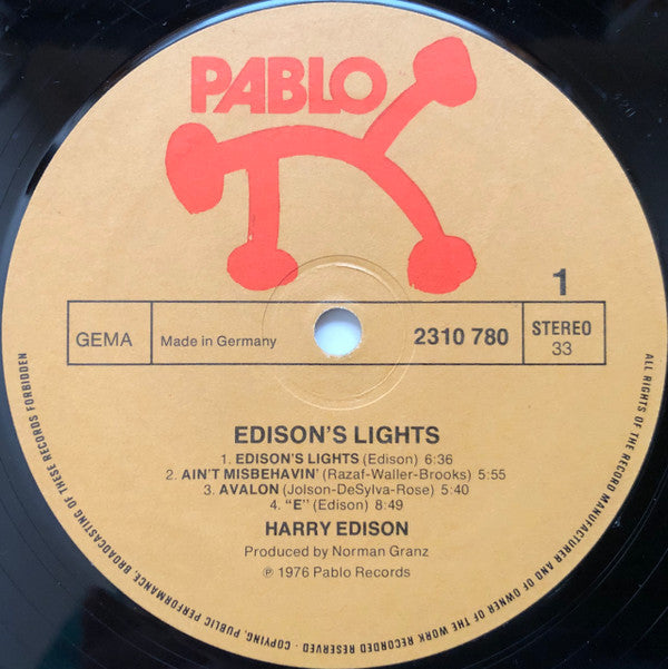Harry Edison : Edison's Lights (LP, Album)
