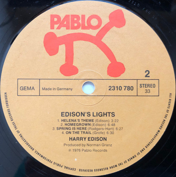Harry Edison : Edison's Lights (LP, Album)