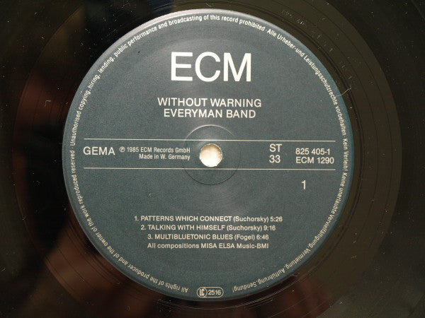 Everyman Band : Without Warning (LP, Album)