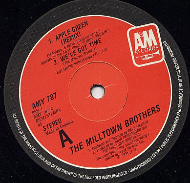 Milltown Brothers : Apple Green (Remix) (12", Single)