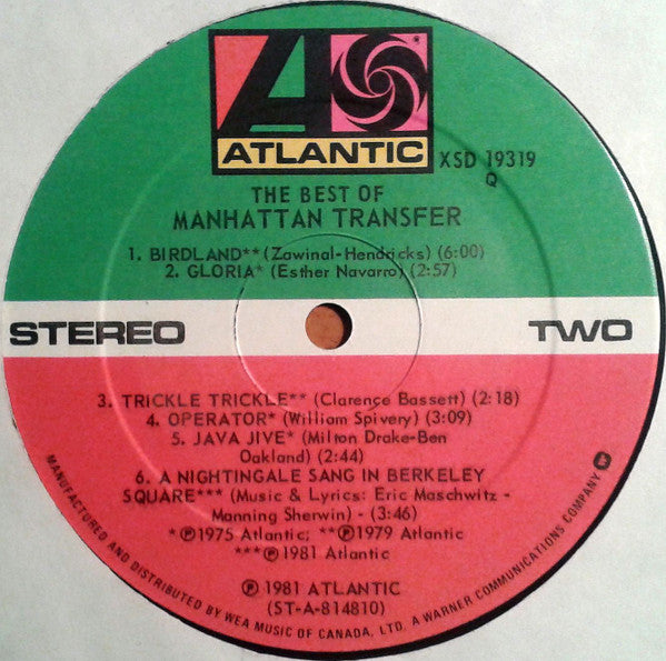 The Manhattan Transfer : The Best Of The Manhattan Transfer (LP, Comp)