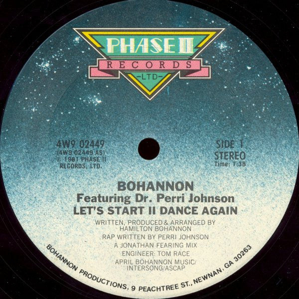 Bohannon* : Let's Start II Dance Again (12")