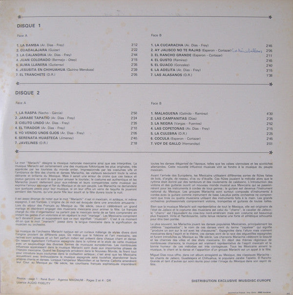 Mariachi Miguel Diaz : Les Véritables Mariachis (2xLP, Comp)