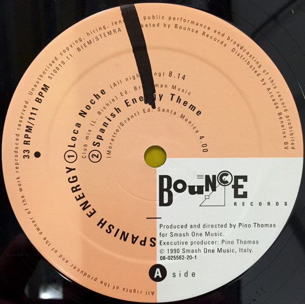 Spanish Energy : Loca Noche (All Night Long) (12")