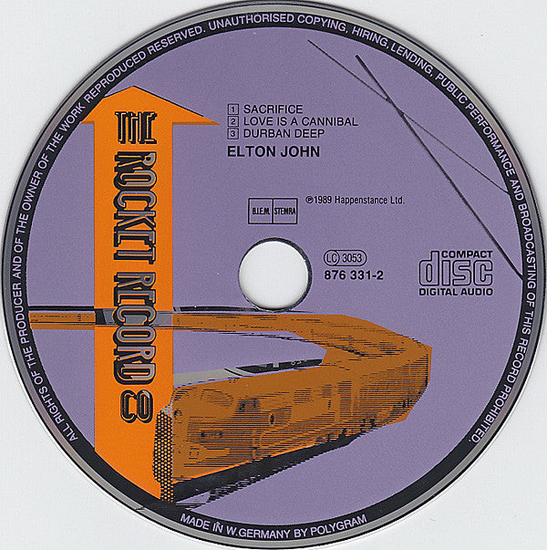 Elton John : Sacrifice (CD, Single)