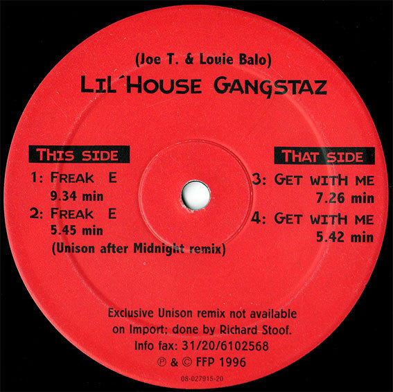 Lil' House Gangstaz : Freak.E (12")