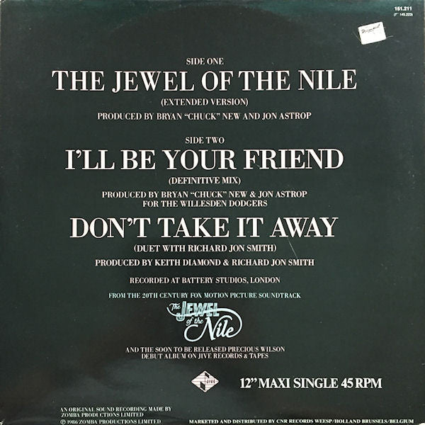 Precious Wilson : The Jewel Of The Nile (12", Maxi)