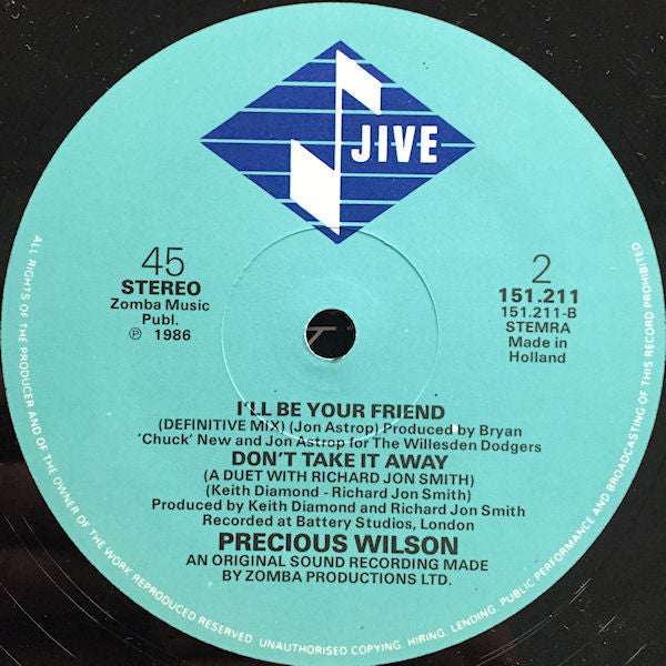 Precious Wilson : The Jewel Of The Nile (12", Maxi)