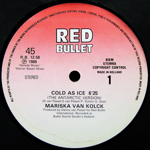 Mariska van Kolck : Cold As Ice (12")