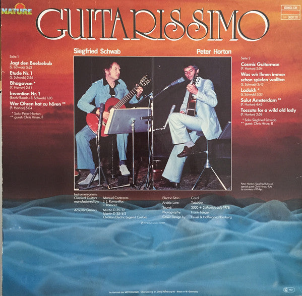 Peter Horton, Siegfried Schwab : Guitarissimo (LP, Album)