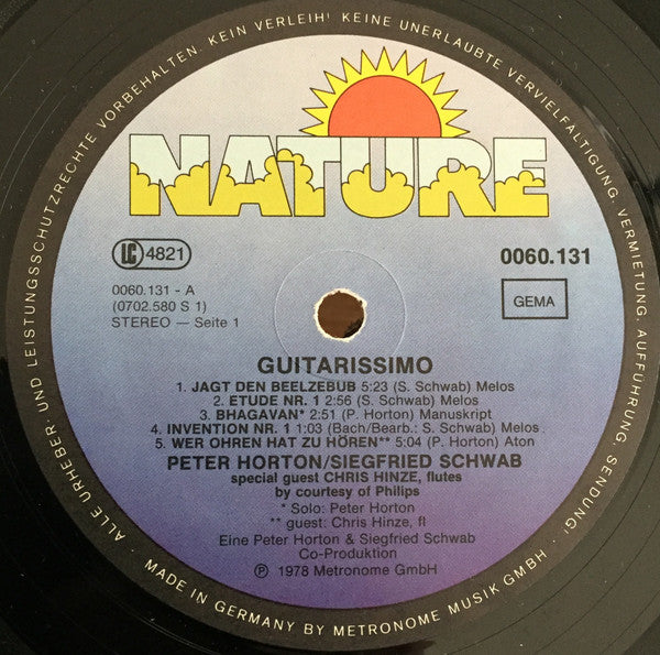 Peter Horton, Siegfried Schwab : Guitarissimo (LP, Album)