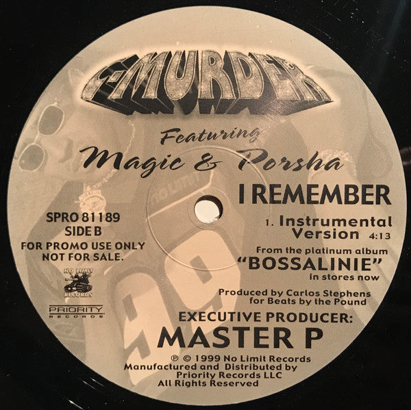 C-Murder Featuring Magic (2) & Porsha (3) : I Remember (12", Promo)