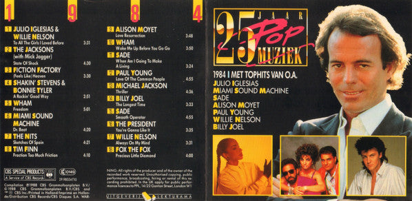 Various : 25 Jaar Popmuziek - 1984 (CD, Comp, +Bo)