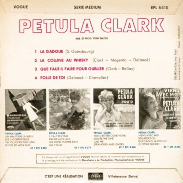 Petula Clark : La Gadoue (7", EP)